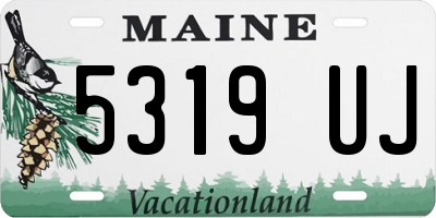ME license plate 5319UJ