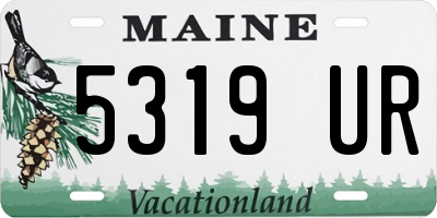 ME license plate 5319UR
