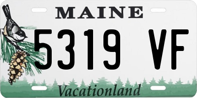 ME license plate 5319VF