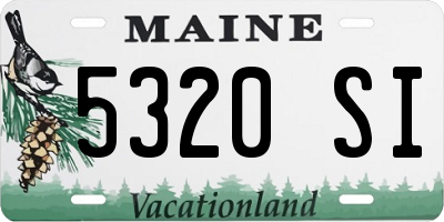 ME license plate 5320SI