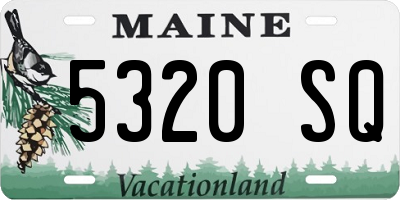 ME license plate 5320SQ