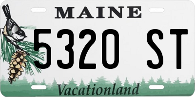 ME license plate 5320ST
