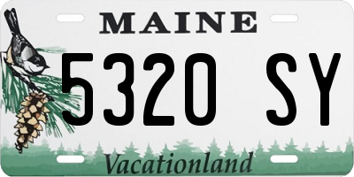 ME license plate 5320SY