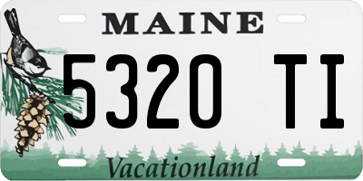 ME license plate 5320TI