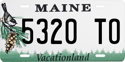 ME license plate 5320TO
