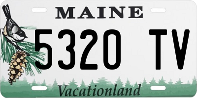 ME license plate 5320TV
