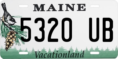 ME license plate 5320UB