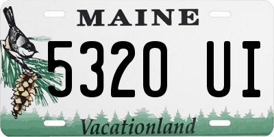 ME license plate 5320UI