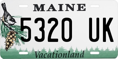 ME license plate 5320UK