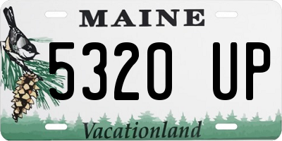 ME license plate 5320UP