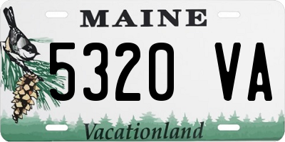ME license plate 5320VA