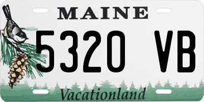 ME license plate 5320VB