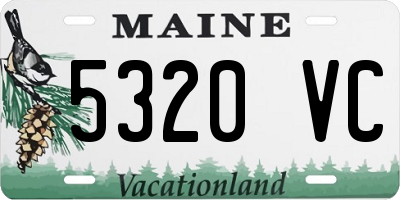 ME license plate 5320VC