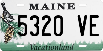 ME license plate 5320VE