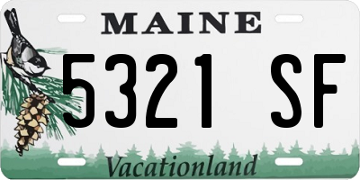 ME license plate 5321SF
