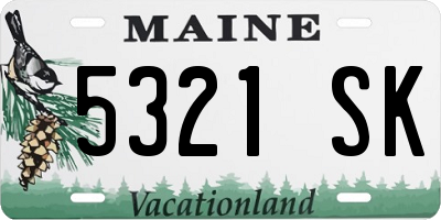 ME license plate 5321SK