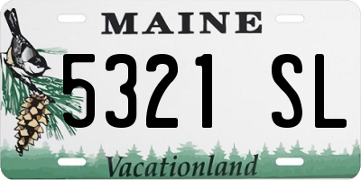 ME license plate 5321SL