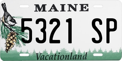 ME license plate 5321SP