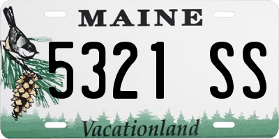 ME license plate 5321SS