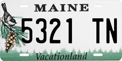 ME license plate 5321TN