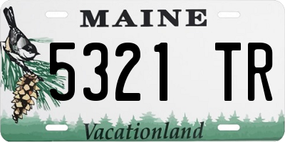 ME license plate 5321TR