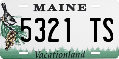 ME license plate 5321TS