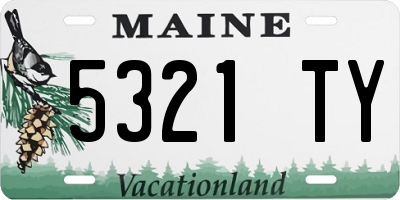 ME license plate 5321TY