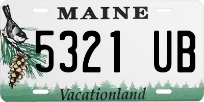 ME license plate 5321UB