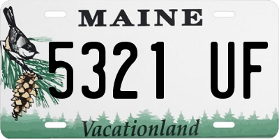 ME license plate 5321UF