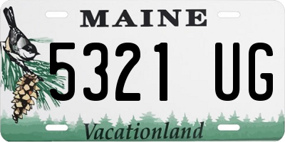ME license plate 5321UG