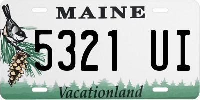 ME license plate 5321UI