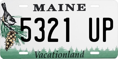 ME license plate 5321UP