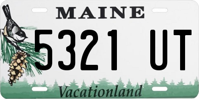 ME license plate 5321UT