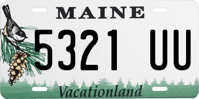 ME license plate 5321UU