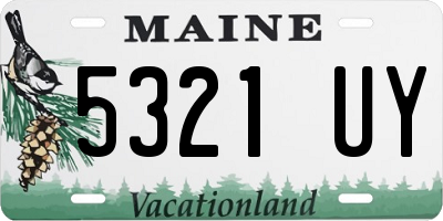 ME license plate 5321UY