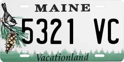 ME license plate 5321VC
