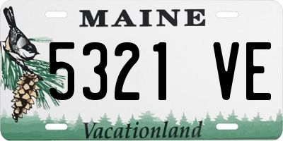 ME license plate 5321VE