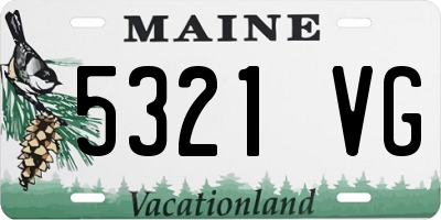 ME license plate 5321VG