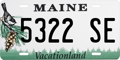 ME license plate 5322SE