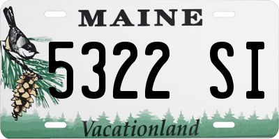 ME license plate 5322SI