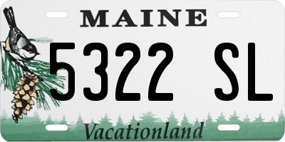 ME license plate 5322SL