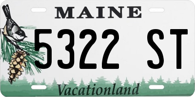 ME license plate 5322ST