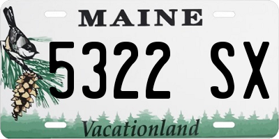 ME license plate 5322SX