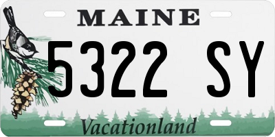 ME license plate 5322SY