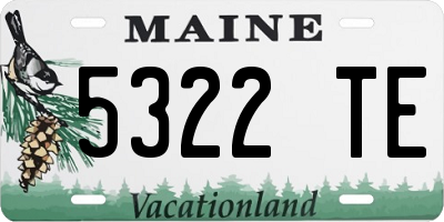 ME license plate 5322TE