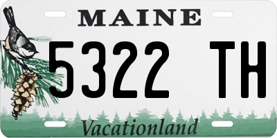 ME license plate 5322TH