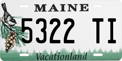 ME license plate 5322TI