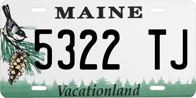 ME license plate 5322TJ