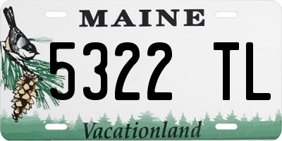 ME license plate 5322TL