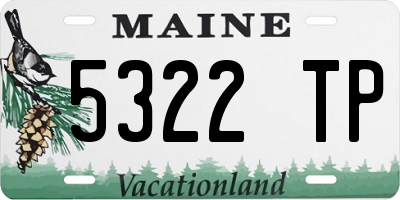 ME license plate 5322TP